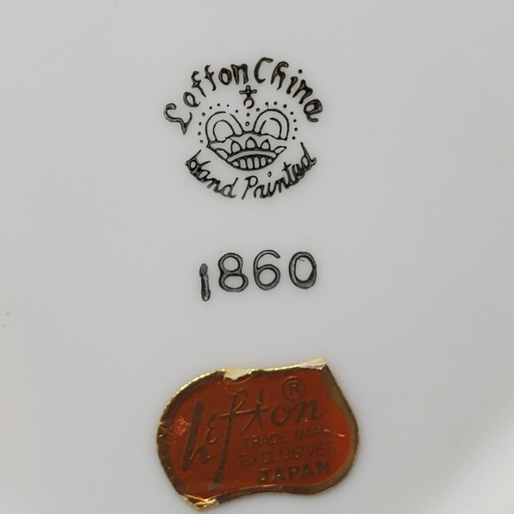 Lefton Candy / Nut Dish Green Heritage Pink Roses Vintage - Picture 6 of 7